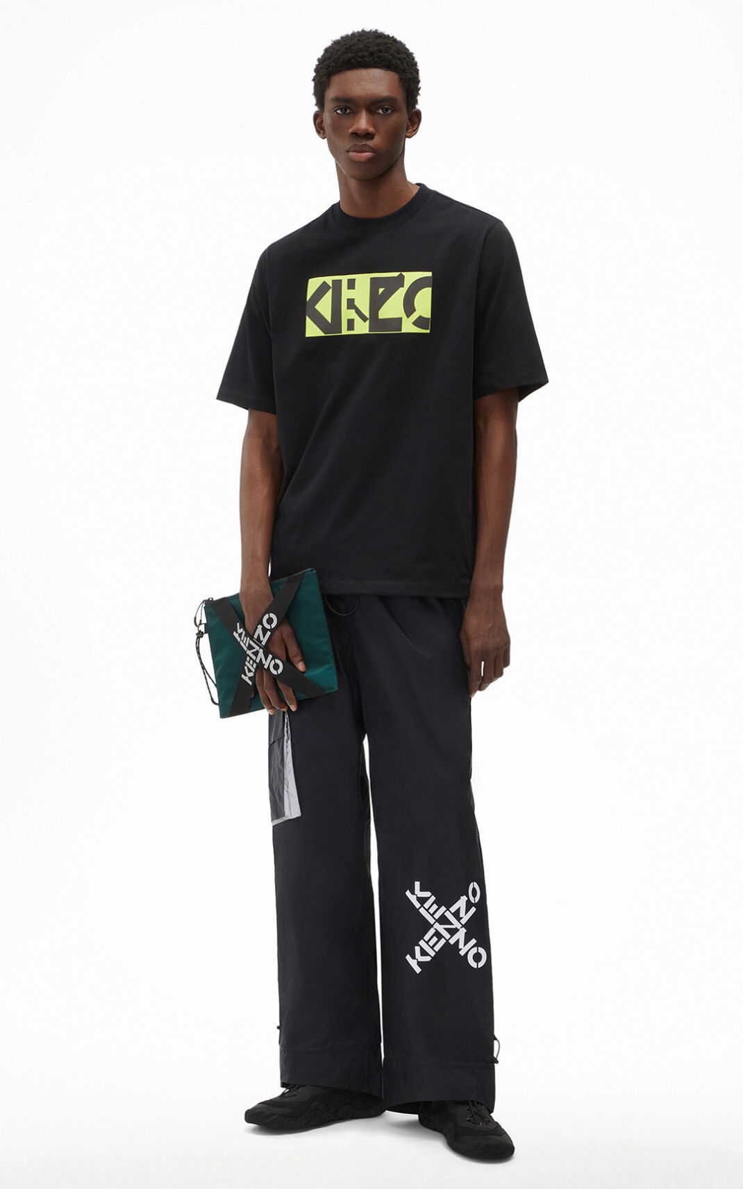 T Shirt Kenzo Oversize Sport Box Homme Noir | VUAN-62807